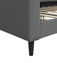 Tagesbett Dunkelgrau 100x200 cm Stoff