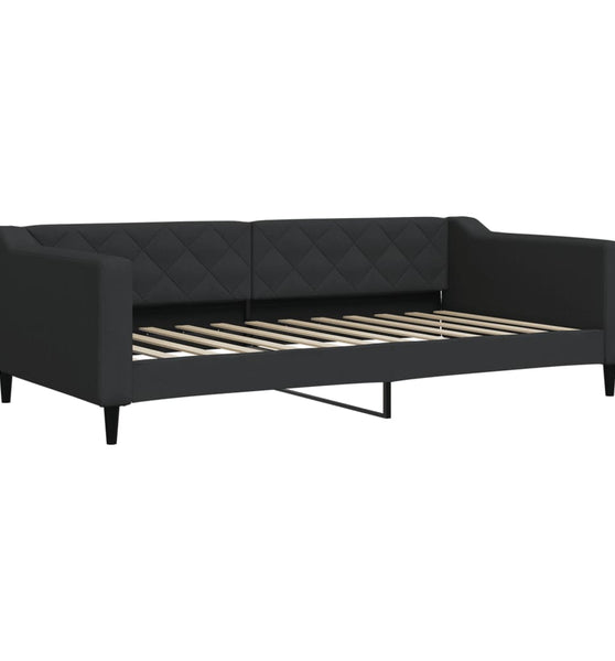 Tagesbett Schwarz 100x200 cm Stoff