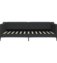 Tagesbett Schwarz 100x200 cm Stoff