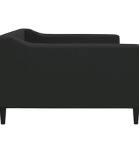 Tagesbett Schwarz 100x200 cm Stoff