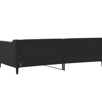 Tagesbett Schwarz 100x200 cm Stoff