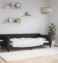 Tagesbett Schwarz 100x200 cm Stoff