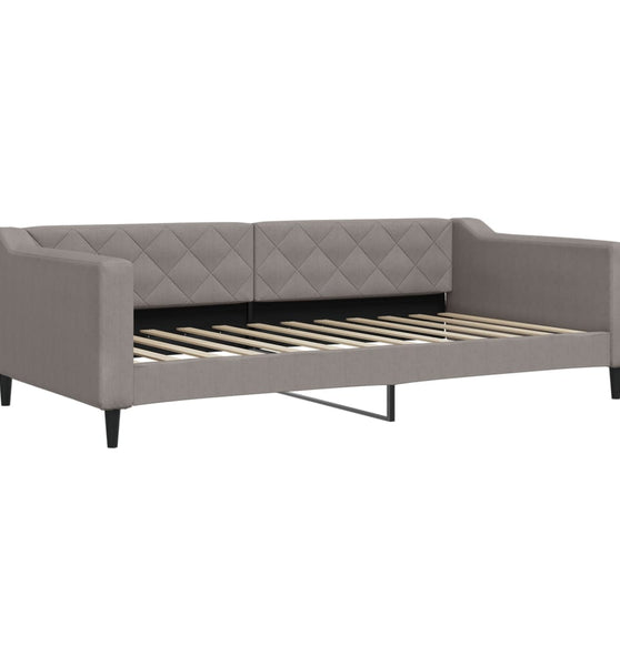 Tagesbett Taupe 100x200 cm Stoff