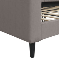 Tagesbett Taupe 100x200 cm Stoff