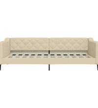 Tagesbett Creme 100x200 cm Stoff