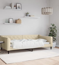 Tagesbett Creme 100x200 cm Stoff
