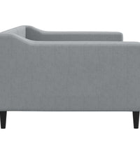 Tagesbett Hellgrau 90x190 cm Stoff