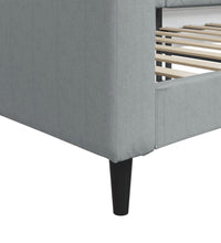 Tagesbett Hellgrau 90x190 cm Stoff