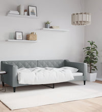 Tagesbett Hellgrau 90x190 cm Stoff