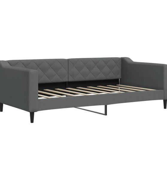 Tagesbett Dunkelgrau 90x190 cm Stoff
