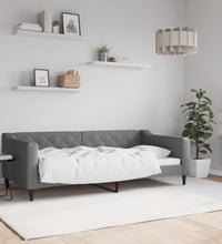 Tagesbett Dunkelgrau 90x190 cm Stoff