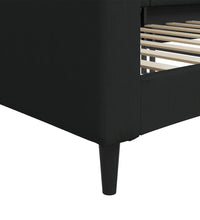 Tagesbett Schwarz 90x190 cm Stoff