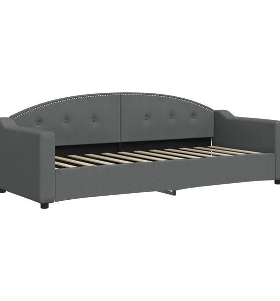 Tagesbett Dunkelgrau 80x200 cm Stoff