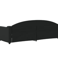 Tagesbett Schwarz 80x200 cm Stoff