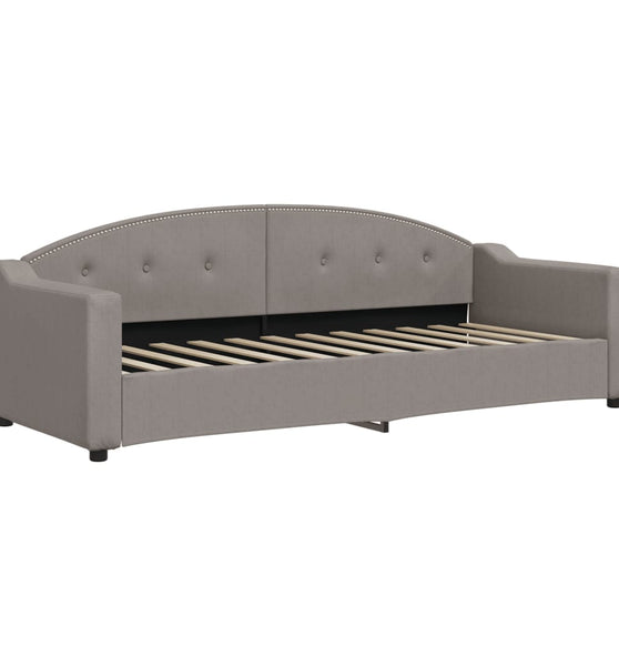 Tagesbett Taupe 80x200 cm Stoff