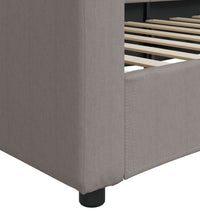 Tagesbett Taupe 80x200 cm Stoff