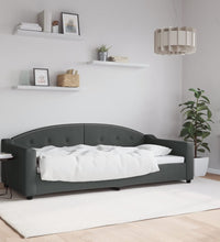Tagesbett Dunkelgrau 90x200 cm Stoff