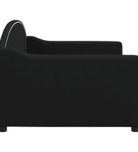 Tagesbett Schwarz 90x200 cm Stoff