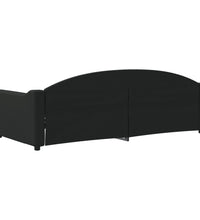 Tagesbett Schwarz 90x200 cm Stoff