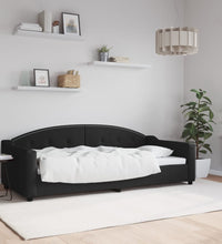 Tagesbett Schwarz 90x200 cm Stoff