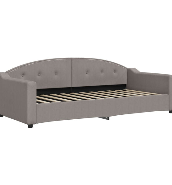 Tagesbett Taupe 90x200 cm Stoff