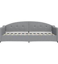 Tagesbett Hellgrau 100x200 cm Stoff