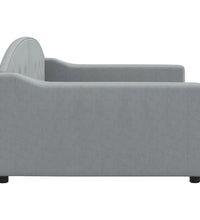 Tagesbett Hellgrau 100x200 cm Stoff