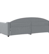 Tagesbett Hellgrau 100x200 cm Stoff