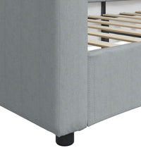 Tagesbett Hellgrau 100x200 cm Stoff