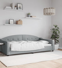 Tagesbett Hellgrau 100x200 cm Stoff