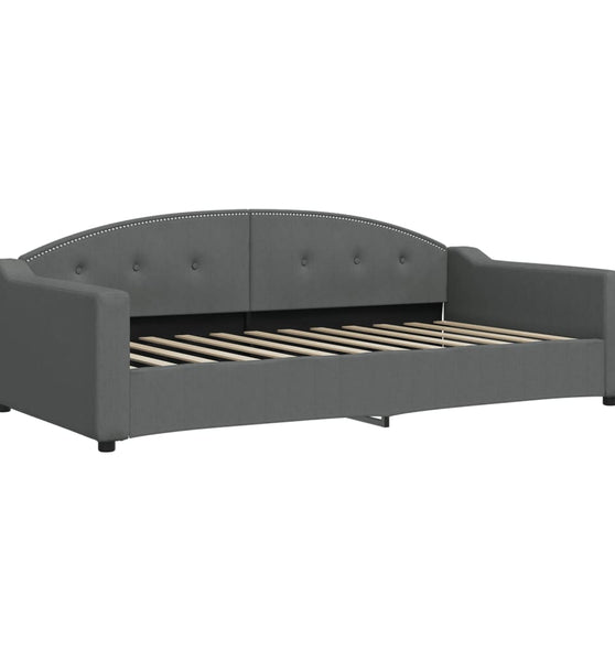 Tagesbett Dunkelgrau 100x200 cm Stoff