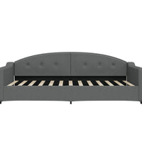 Tagesbett Dunkelgrau 100x200 cm Stoff