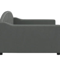 Tagesbett Dunkelgrau 100x200 cm Stoff