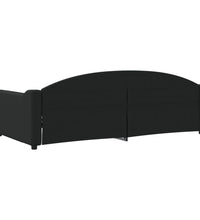 Tagesbett Schwarz 100x200 cm Stoff