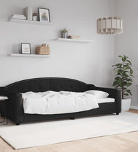 Tagesbett Schwarz 100x200 cm Stoff