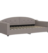 Tagesbett Taupe 100x200 cm Stoff