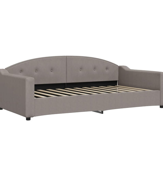 Tagesbett Taupe 100x200 cm Stoff