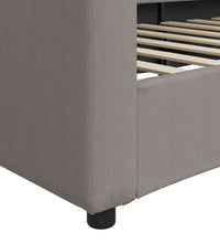 Tagesbett Taupe 100x200 cm Stoff
