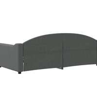 Tagesbett Dunkelgrau 90x190 cm Stoff