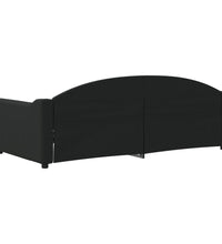 Tagesbett Schwarz 90x190 cm Stoff