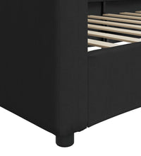 Tagesbett Schwarz 90x190 cm Stoff