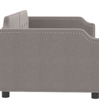 Tagesbett Taupe 80x200 cm Stoff