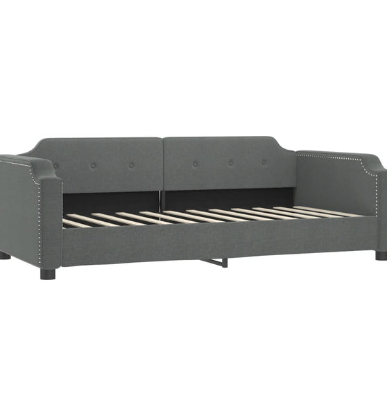 Tagesbett Dunkelgrau 90x200 cm Stoff