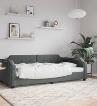 Tagesbett Dunkelgrau 90x200 cm Stoff