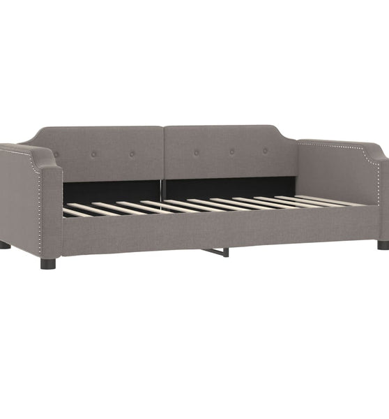 Tagesbett Taupe 90x200 cm Stoff