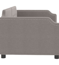 Tagesbett Taupe 90x200 cm Stoff