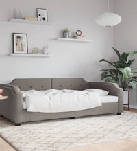 Tagesbett Taupe 90x200 cm Stoff