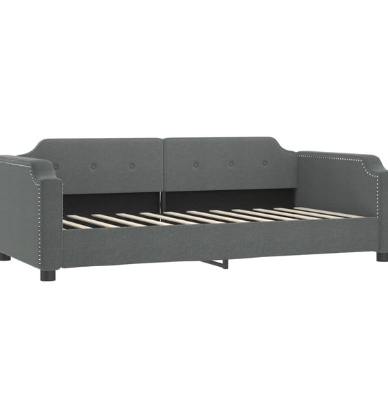 Tagesbett Dunkelgrau 100x200 cm Stoff