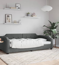 Tagesbett Dunkelgrau 100x200 cm Stoff