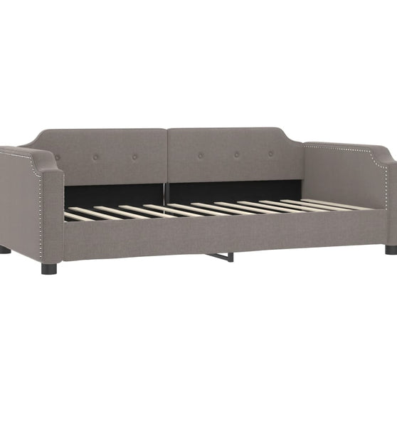 Tagesbett Taupe 100x200 cm Stoff